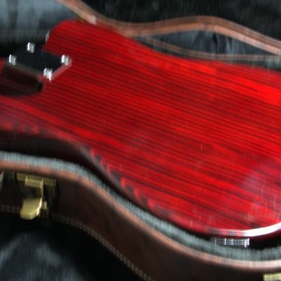 Custom Regent Sandblasted Crimson Red Transparent Finish Guitar - Image 9