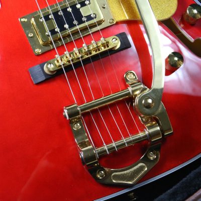 Custom Regent Paul Waller Arch Top Red Orange Bigsby Fhole Guitar - Image 10