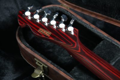 Custom Regent Sandblasted Crimson Red Transparent Finish Guitar - Image 10