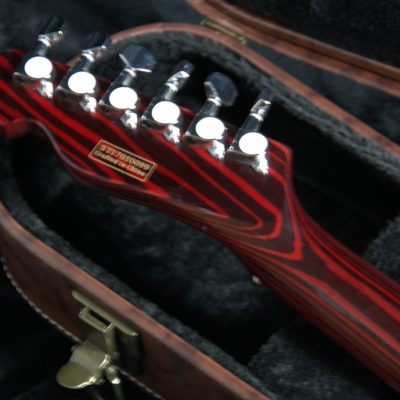 Custom Regent Sandblasted Crimson Red Transparent Finish Guitar - Image 10