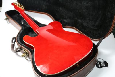 Custom Regent Paul Waller Arch Top Red Orange Bigsby Fhole Guitar - Image 11