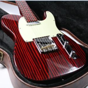 Custom Regent Sandblasted Crimson Red Transparent Finish Guitar