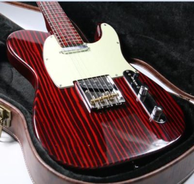 Custom Regent Sandblasted Crimson Red Transparent Finish Guitar
