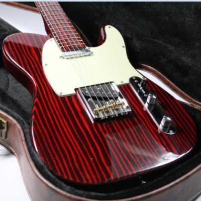 Custom Regent Sandblasted Crimson Red Transparent Finish Guitar