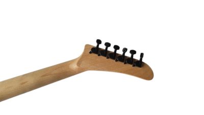 Custom Obsidian George Hand Painted Skull And Bones Carved Skeleton Guitar - Image 5