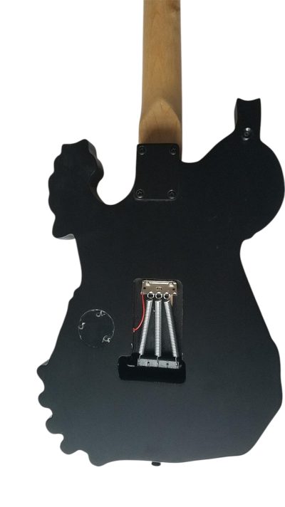 Custom Obsidian George Hand Painted Skull And Bones Carved Skeleton Guitar - Image 3