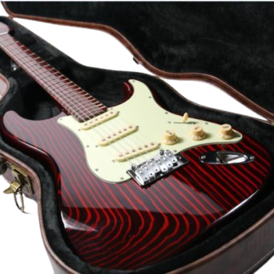 Custom Regent Sandblasted Crimson Red ST Transparent Finish Guitar - Image 2