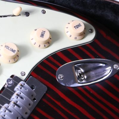 Custom Regent Sandblasted Crimson Red ST Transparent Finish Guitar - Image 6
