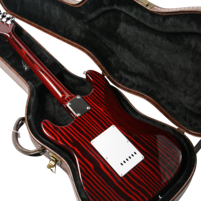 Custom Regent Sandblasted Crimson Red ST Transparent Finish Guitar - Image 7