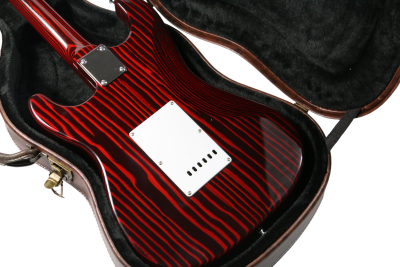 Custom Regent Sandblasted Crimson Red ST Transparent Finish Guitar - Image 8