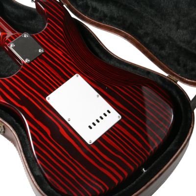 Custom Regent Sandblasted Crimson Red ST Transparent Finish Guitar - Image 8