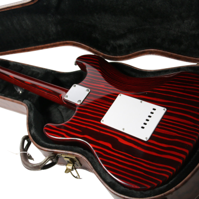 Custom Regent Sandblasted Crimson Red ST Transparent Finish Guitar - Image 10