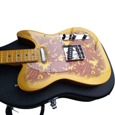 Custom Regent Gold Paisley Maple Fretboard Transparent Pickguard Electric Guitar - Image 3