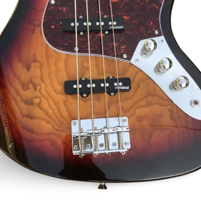 Custom Regent Jaco Pastorius Tobacco Sunburst 4 String Jazz Bass - Image 4