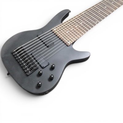Custom Pyrite Matte Black 10 String Extended Range Electric Bass Neck Through Body Design - Image 4