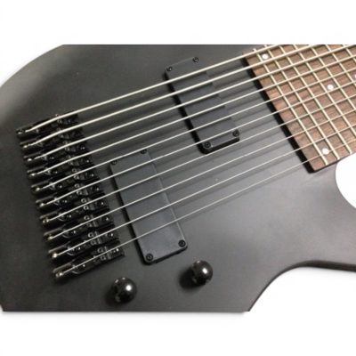 Custom Pyrite Matte Black 10 String Extended Range Electric Bass Neck Through Body Design - Image 6