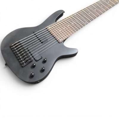 Custom Pyrite Matte Black 10 String Extended Range Electric Bass Neck Through Body Design - Image 7