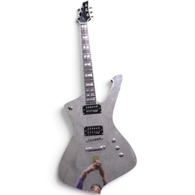 Custom Axis Iceman Cracked Mirror Crystal Paul Stanley Mahogany Wood Body Guitar - Image 2