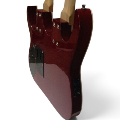 Custom Axis Steve Double Neck Translucent Red Wine Jem 6 and 12 String Acoustic Guitar Tree Of Life Inlay - Image 4