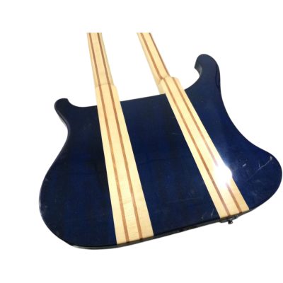 Custom Nova 4003 Geddy Double Neck Blue 4 String Bass 6 String Guitar - Image 3