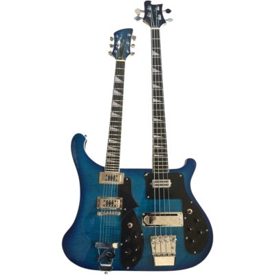 Custom Nova 4003 Geddy Double Neck Blue 4 String Bass 6 String Guitar - Image 7