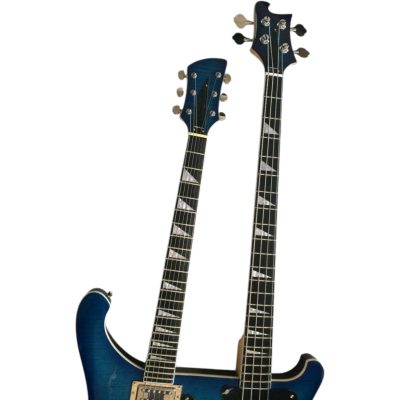 Custom Nova 4003 Geddy Double Neck Blue 4 String Bass 6 String Guitar - Image 8