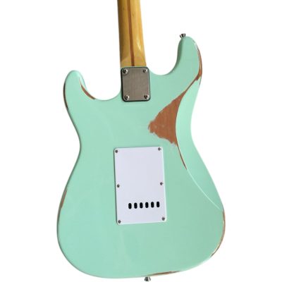 Custom Regent Heavy Relic Aged Surf Sea Foam Green Electric Guitar - Image 3