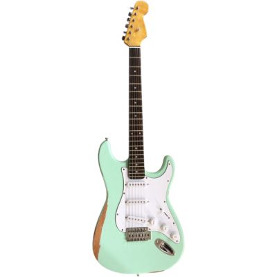Custom Regent Heavy Relic Aged Surf Sea Foam Green Electric Guitar - Image 4