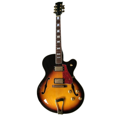 Custom Crown L5 CES Wes Vintage Sunburst Fhole Hollow Body Jazz Guitar - Image 5