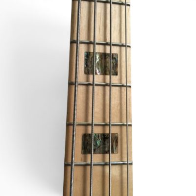 Custom Regent Mike Herrera Metallic Silver Sparkle 4 String Precision Bass - Image 3