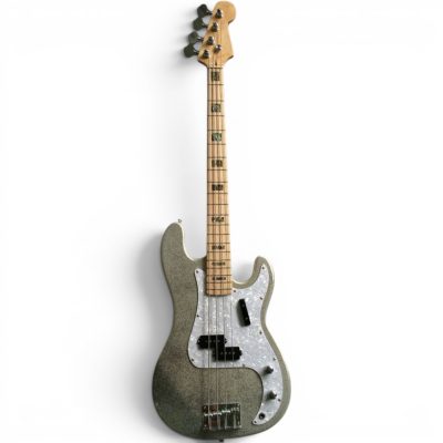 Custom Regent Mike Herrera Metallic Silver Sparkle 4 String Precision Bass - Image 6