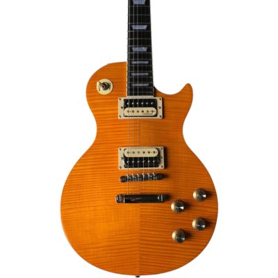 Custom Crown Slash Appetite Amber Flamed Maple Top Zebra Humbucker Pickups Electric Guitar