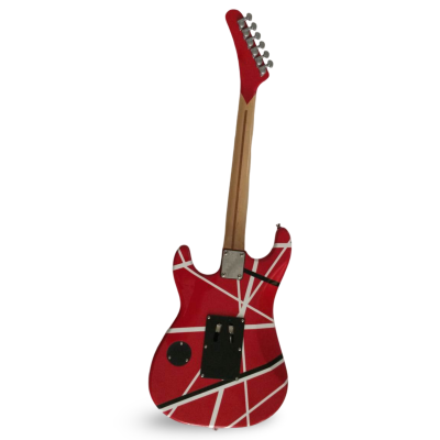 Custom Lazu Wolfgang Red Black White Van Halen Stripes 5150 Red Tremolo Guitar - Image 6