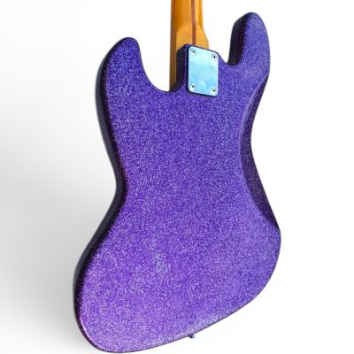 Custom Regent Adam Clayton 4 String Jazz Bass Purple Sparkle Body - Image 5
