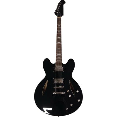 Custom Crown DG335 Dave Grohl Gloss Black Jazz Guitar - Image 5