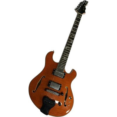 Custom Vesper Languedoc Region Fhole Amber Flamed Maple Top Bracing Inside 6 String Guitar - Image 5