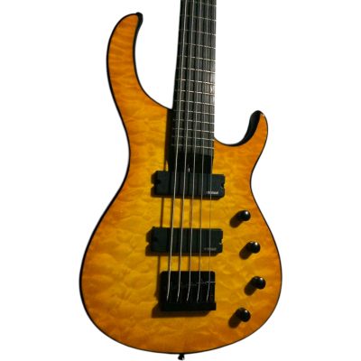 Custom Vanta Left Handed Transparent Sunburst Modul Quantum Graphite Phil 5 String Bass