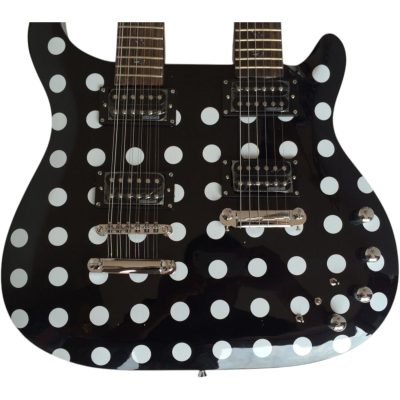 Custom Monarch 6 String And 12 String Guitar Polka Dots Double Neck
