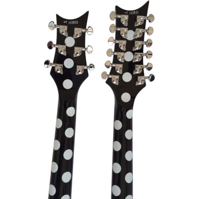 Custom Monarch 6 String And 12 String Guitar Polka Dots Double Neck - Image 3