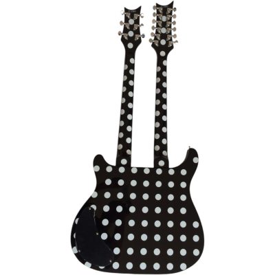 Custom Monarch 6 String And 12 String Guitar Polka Dots Double Neck - Image 4