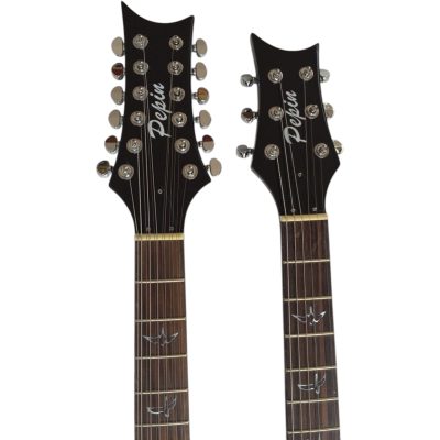 Custom Monarch 6 String And 12 String Guitar Polka Dots Double Neck - Image 7