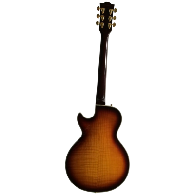 Custom Crown ES335 Byrdland Tri Burst Fhole Florentine Cutaway Guitar - Image 5