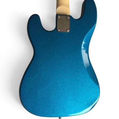 Custom Regent Tony Franklin Metallic Blue Sparkle 4 String Precision Bass Fretless - Image 2