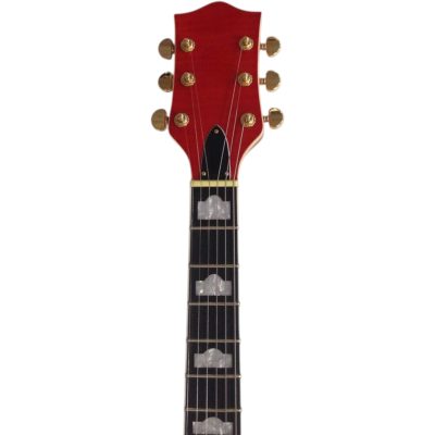 Custom Sovereign Setzer Falcon 6120 SSC Orange Fhole Flamed Maple Top Bigsby Tremolo Guitar - Image 3