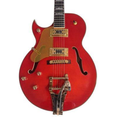 Custom Sovereign Setzer Falcon 6120 SSC Orange Fhole Flamed Maple Top Bigsby Tremolo Guitar