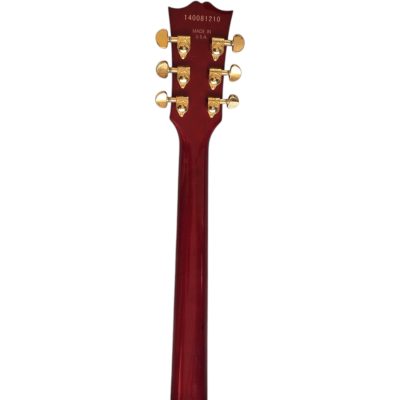 Custom Crown ES335 Bigsby Vibrato Tailpiece Hollowbody Archtop Electric Guitar Veneer Red - Image 7