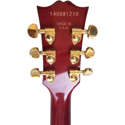 Custom Crown ES335 Bigsby Vibrato Tailpiece Hollowbody Archtop Electric Guitar Veneer Red - Image 9