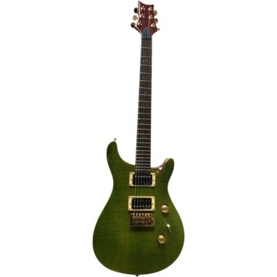 Custom Monarch Santana Trampas Green Eriza Verde Flamed Maple Veneer Guitar - Image 4