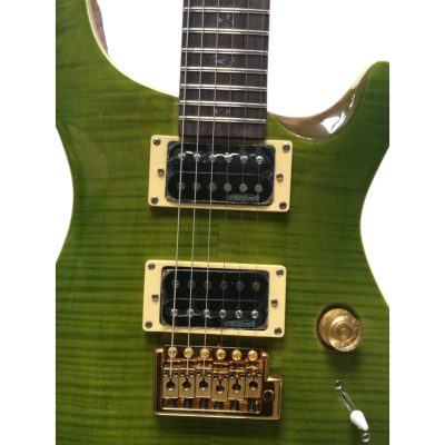 Custom Monarch Santana Trampas Green Eriza Verde Flamed Maple Veneer Guitar - Image 7
