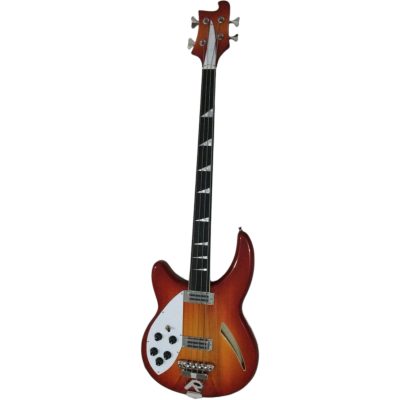 Custom Nova 360 George Fireglo Quilted Maple Back 4 String Bass Fretless - Image 2
